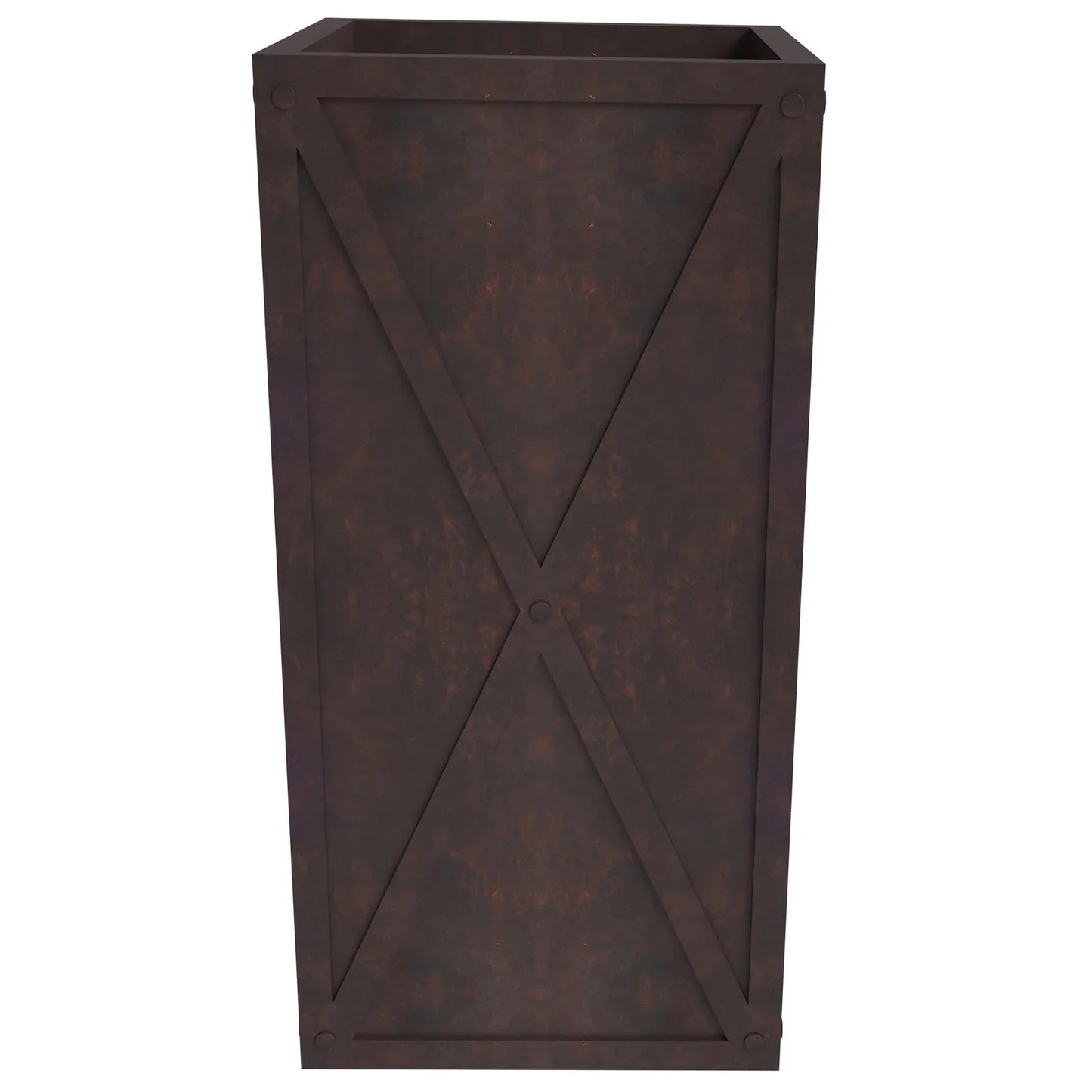 Papyrus Indoor Outdoor Fiberstone and Clay Rectangular Planter with Drainage Holes - Elax Furniture