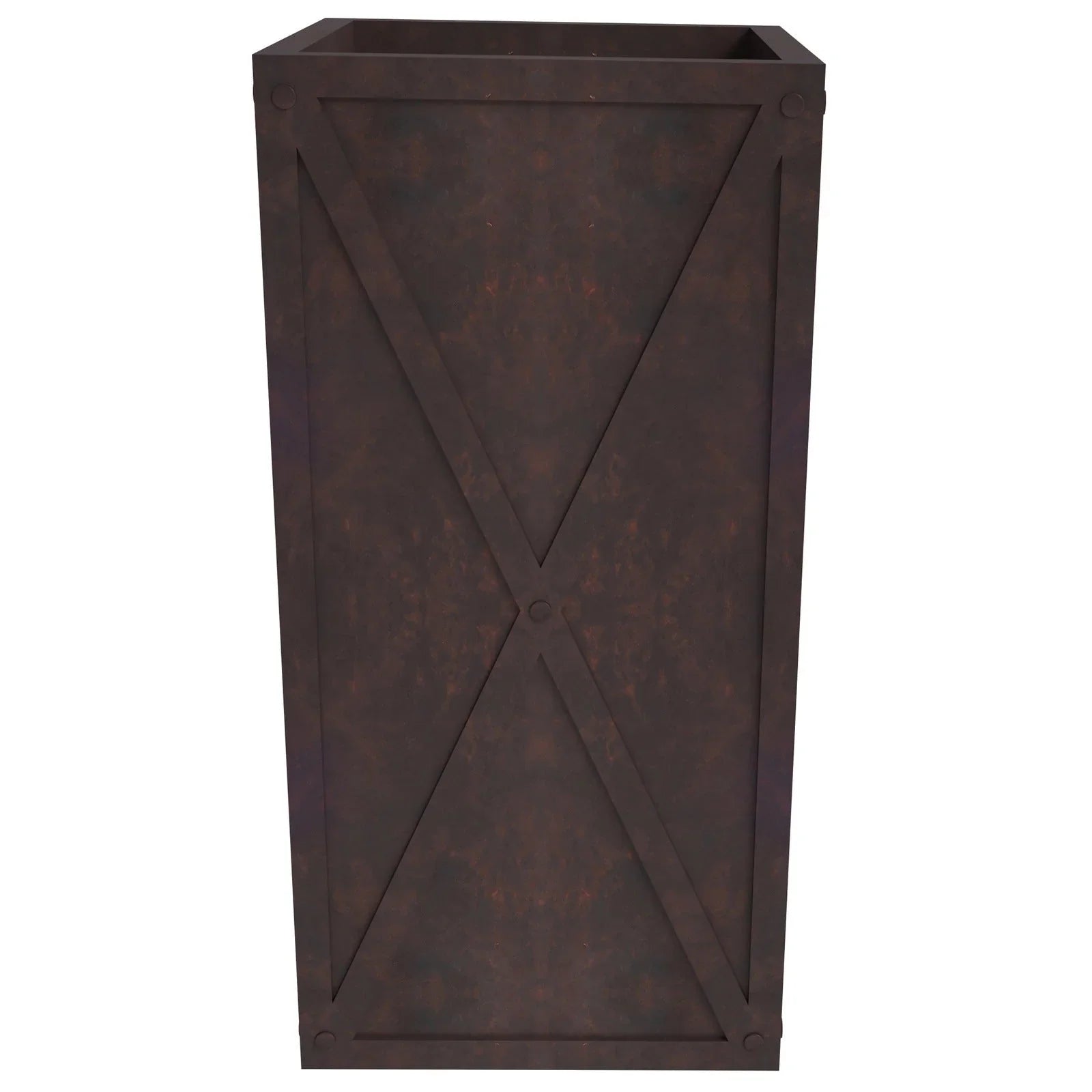 Papyrus Indoor Outdoor Fiberstone and Clay Rectangular Planter with Drainage Holes - Elax Furniture