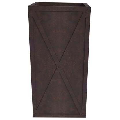 Papyrus Indoor Outdoor Fiberstone and Clay Rectangular Planter with Drainage Holes - Elax Furniture