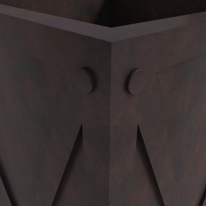 Papyrus Indoor Outdoor Fiberstone and Clay Rectangular Planter with Drainage Holes - Elax Furniture