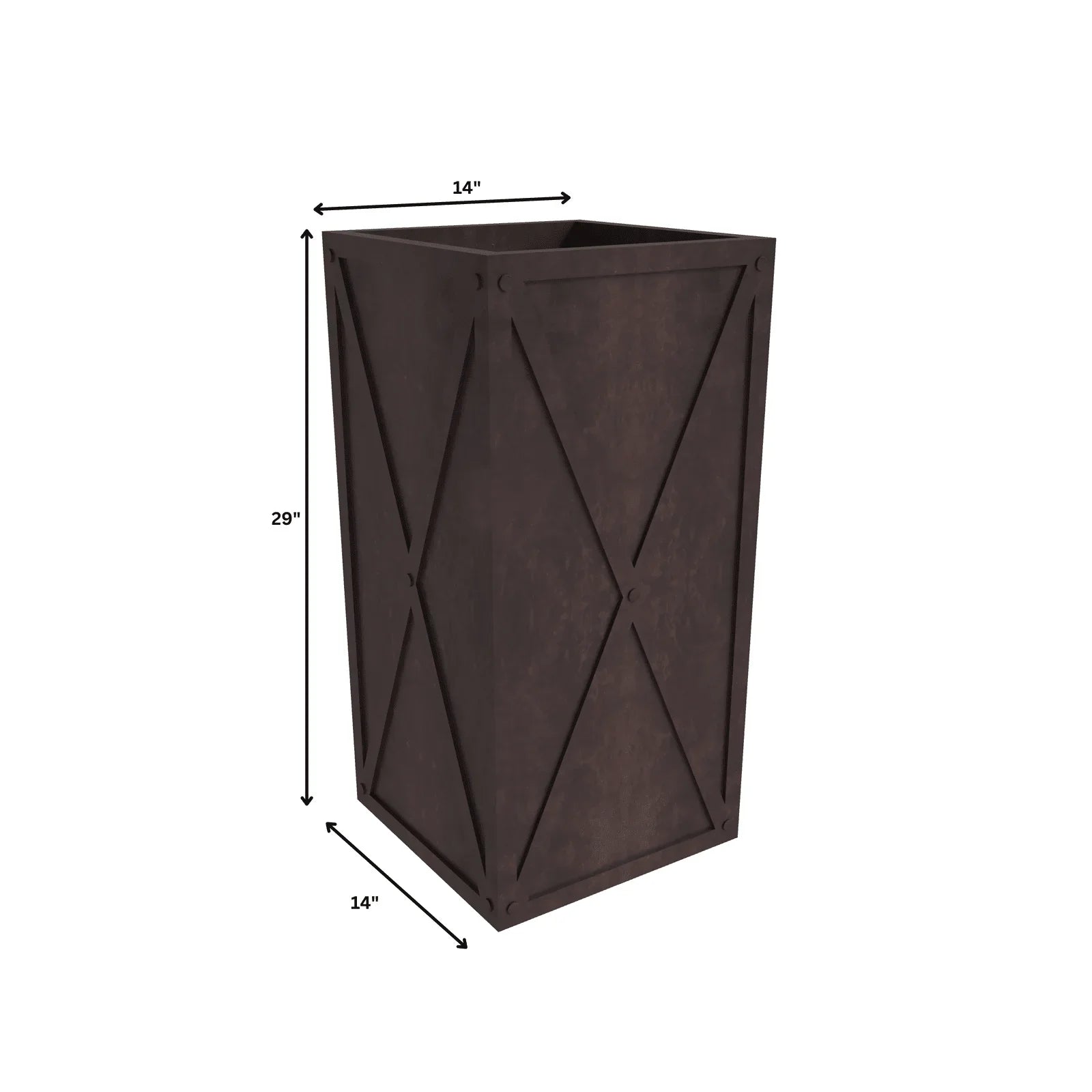 Papyrus Indoor Outdoor Fiberstone and Clay Rectangular Planter with Drainage Holes - Elax Furniture