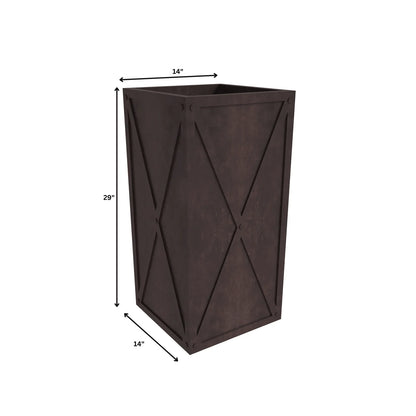 Papyrus Indoor Outdoor Fiberstone and Clay Rectangular Planter with Drainage Holes - Elax Furniture