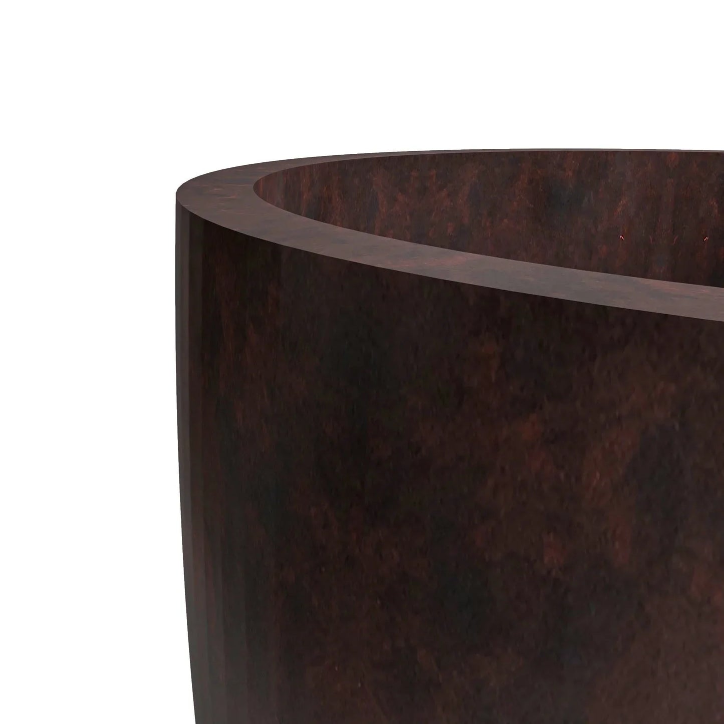 Petal Tapered Round Planter in Fiberstone and Clay for Indoor and Outdoor - Elax Furniture