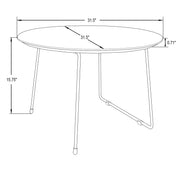 Pemborke Round Coffee Table with Oak Wood Tabletop in Iron - Elax Furniture