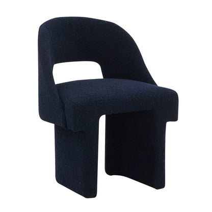 Quell Boucle Accent Chair Curved Open Back Design and Manufactured Wood Frame - Elax Furniture