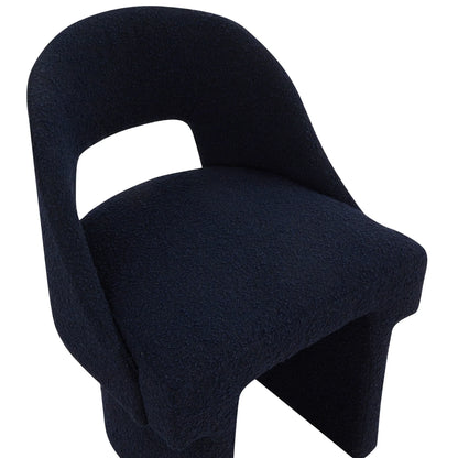 Quell Boucle Accent Chair Curved Open Back Design and Manufactured Wood Frame - Elax Furniture