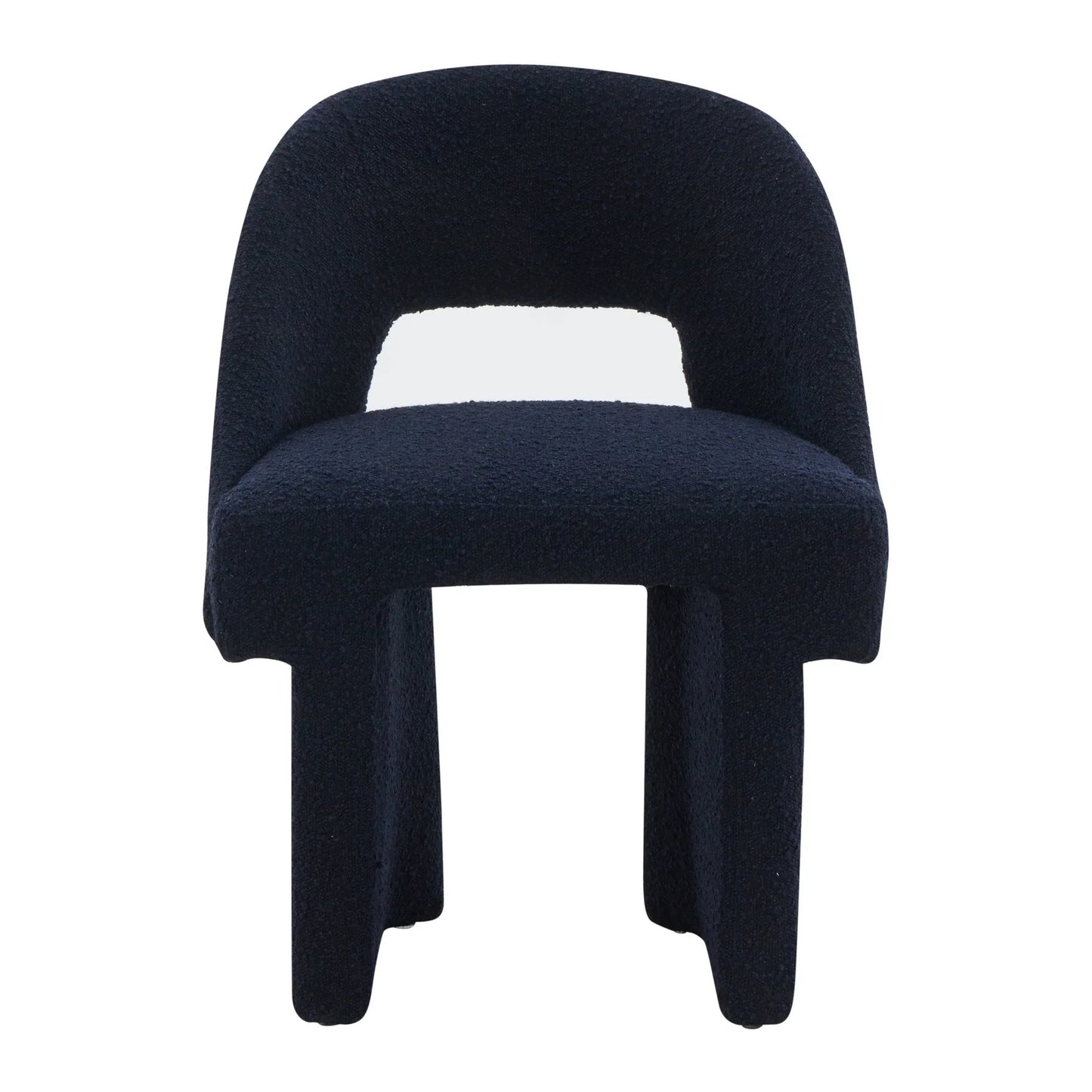 Quell Boucle Accent Chair Curved Open Back Design and Manufactured Wood Frame - Elax Furniture