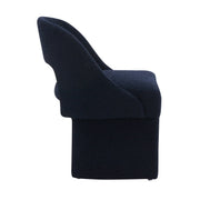 Quell Boucle Accent Chair Curved Open Back Design and Manufactured Wood Frame - Elax Furniture