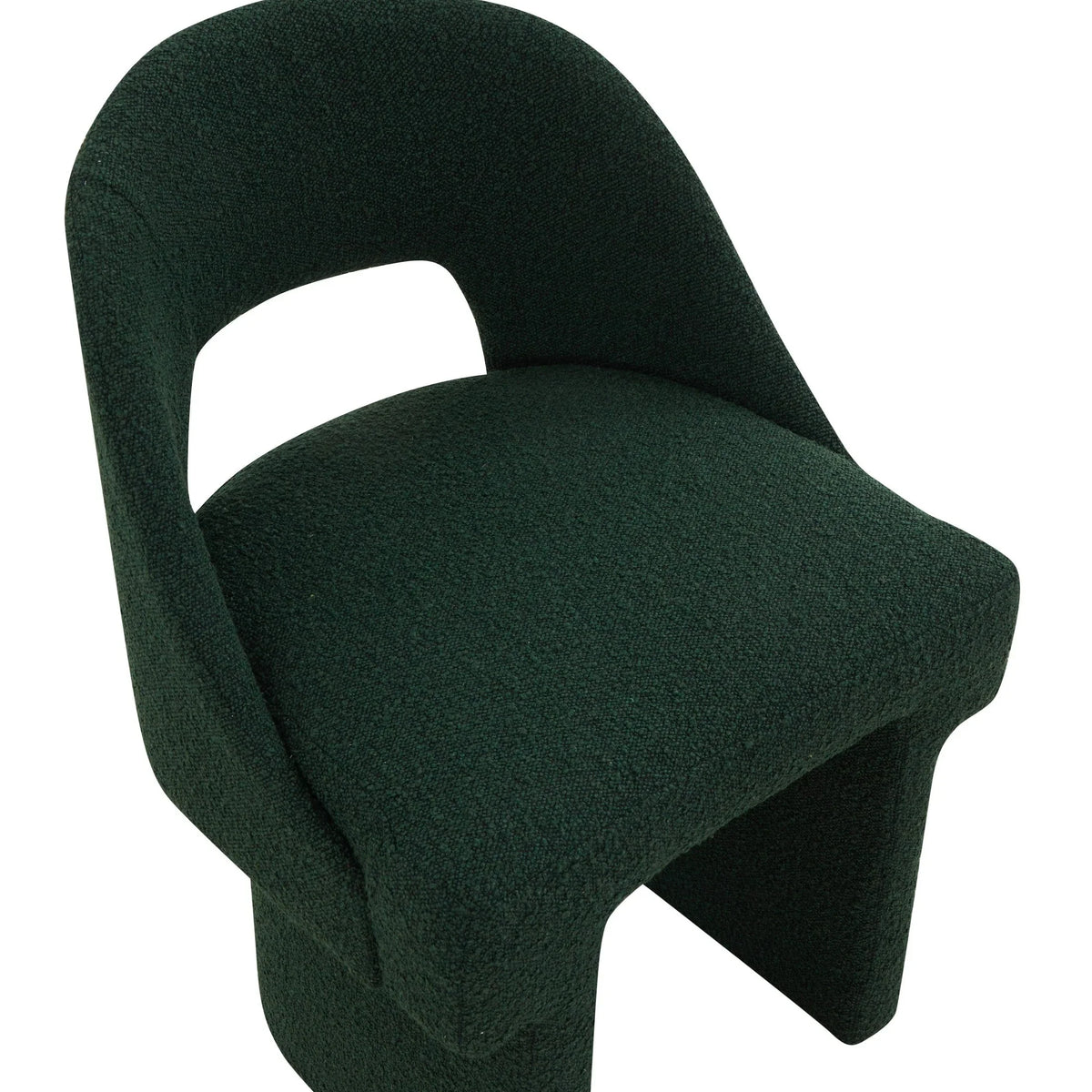 Quell Boucle Accent Chair Curved Open Back Design and Manufactured Wood Frame - Elax Furniture