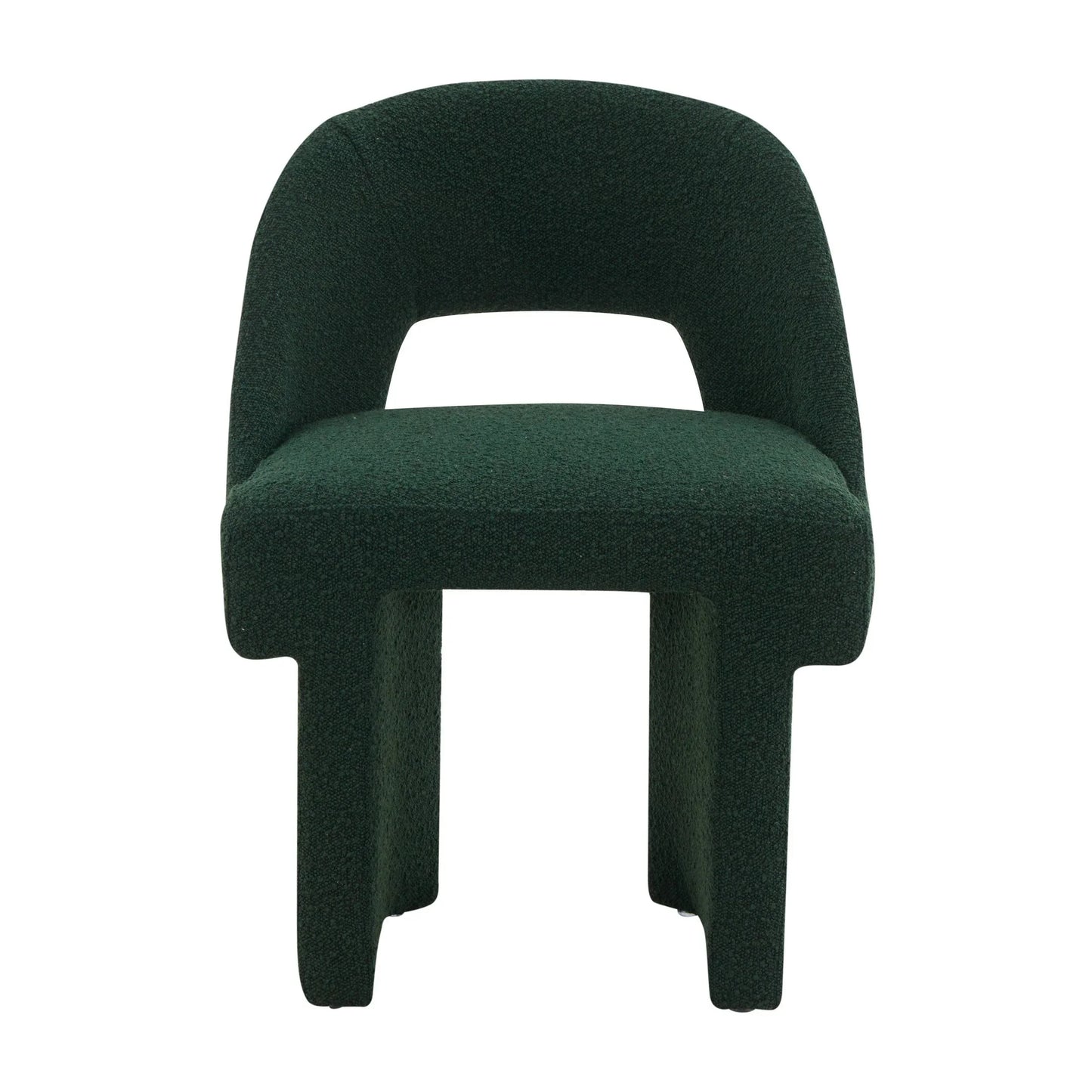 Quell Boucle Accent Chair Curved Open Back Design and Manufactured Wood Frame - Elax Furniture