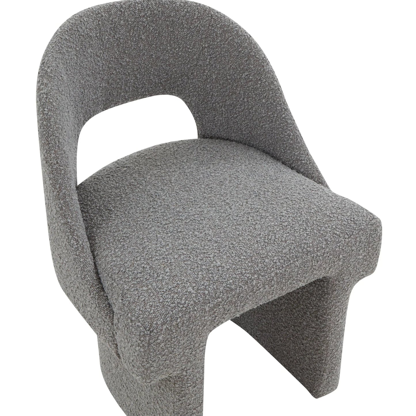 Quell Boucle Accent Chair Curved Open Back Design and Manufactured Wood Frame - Elax Furniture
