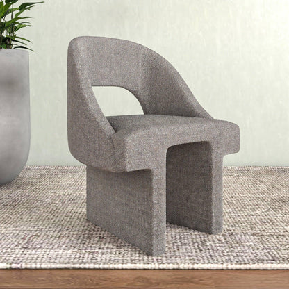 Quell Boucle Accent Chair Curved Open Back Design and Manufactured Wood Frame - Elax Furniture