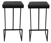 Quincy Leather Bar Stools With Metal Frame - Elax Furniture