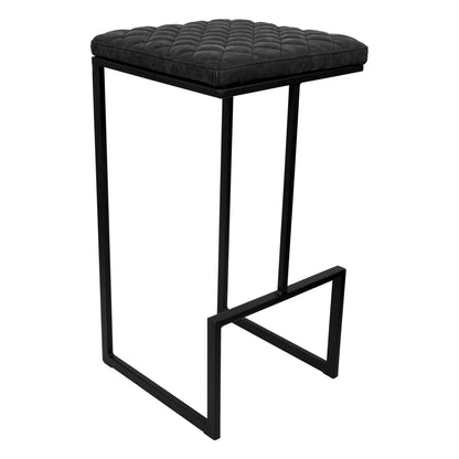 Quincy Leather Bar Stools With Metal Frame - Elax Furniture