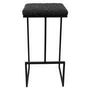 Quincy Quilted Stitched Leather Bar Stools With Metal Frame - Elax Furniture