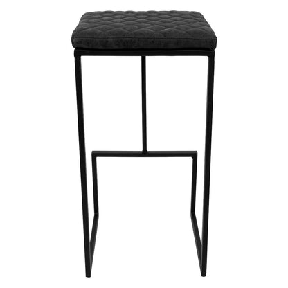 Quincy Quilted Stitched Leather Bar Stools With Metal Frame - Elax Furniture
