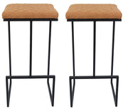 Quincy Leather Bar Stools With Metal Frame - Elax Furniture