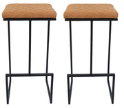 Quincy Leather Bar Stools With Metal Frame - Elax Furniture