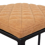 Quincy Leather Bar Stools With Metal Frame - Elax Furniture