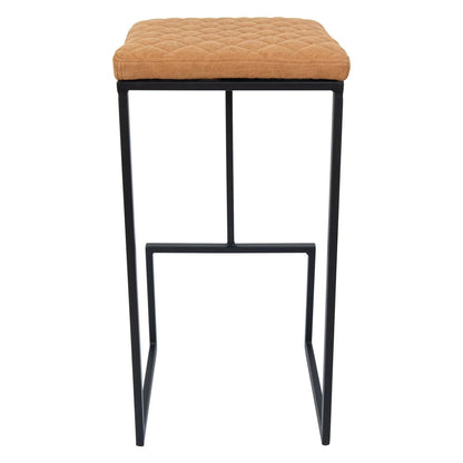 Quincy Leather Bar Stools With Metal Frame - Elax Furniture