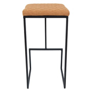 Quincy Quilted Stitched Leather Bar Stools With Metal Frame - Elax Furniture