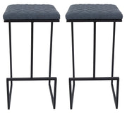 Quincy Leather Bar Stools With Metal Frame - Elax Furniture
