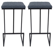 Quincy Leather Bar Stools With Metal Frame - Elax Furniture