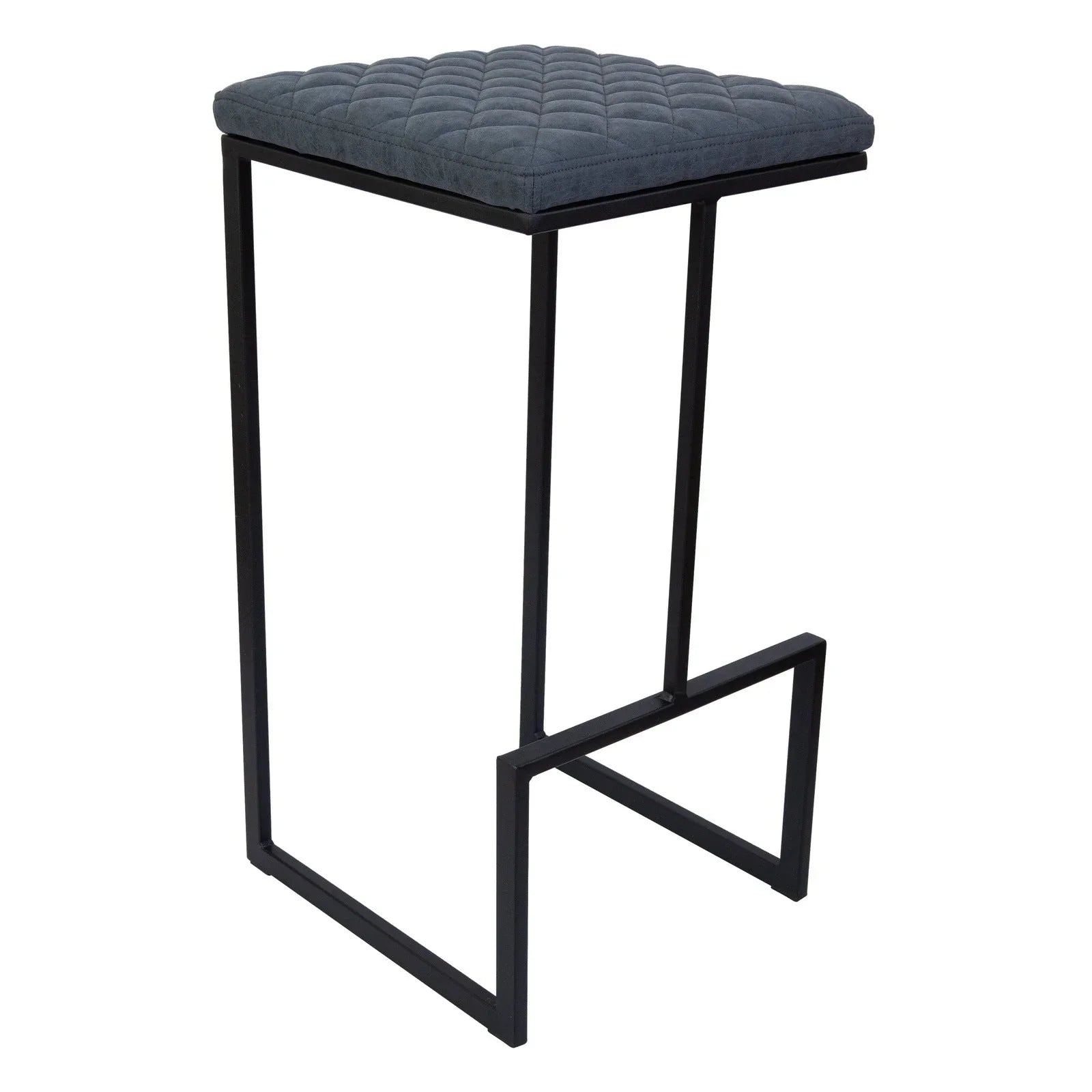 Quincy Leather Bar Stools With Metal Frame - Elax Furniture