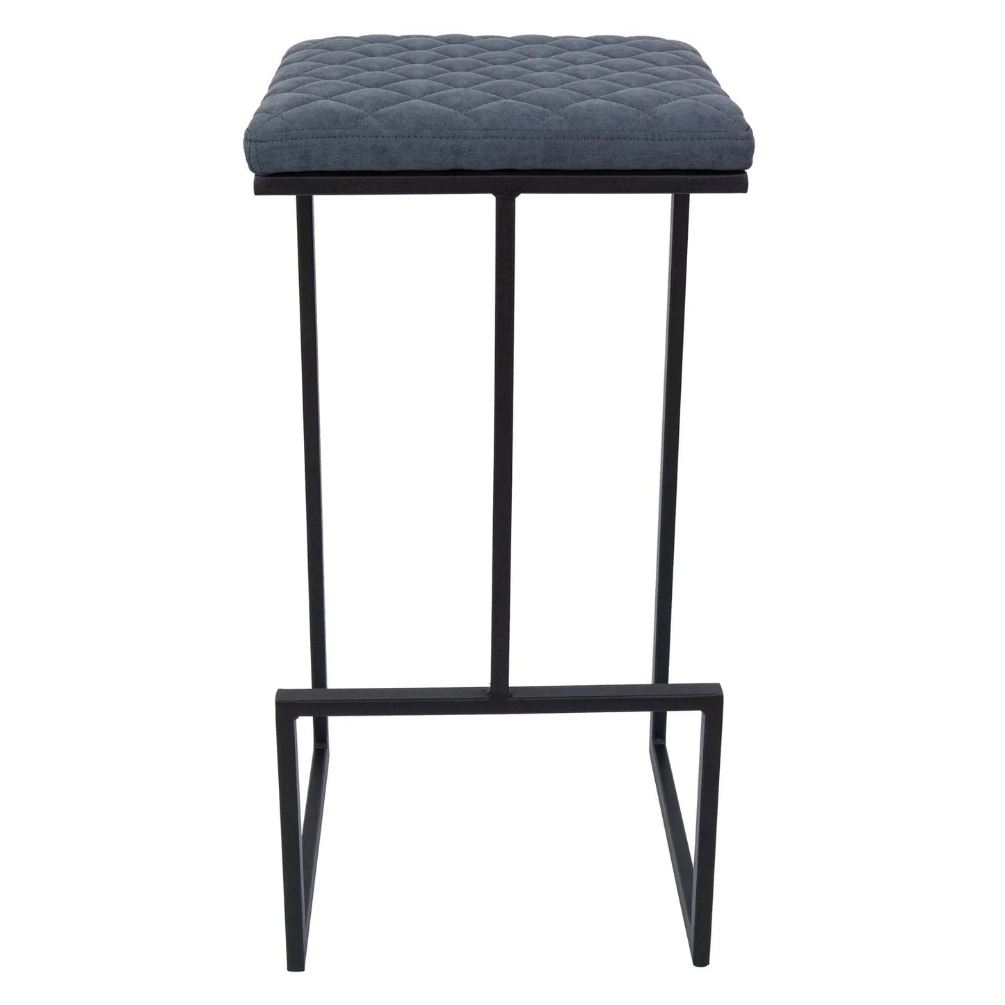 Quincy Quilted Stitched Leather Bar Stools With Metal Frame - Elax Furniture