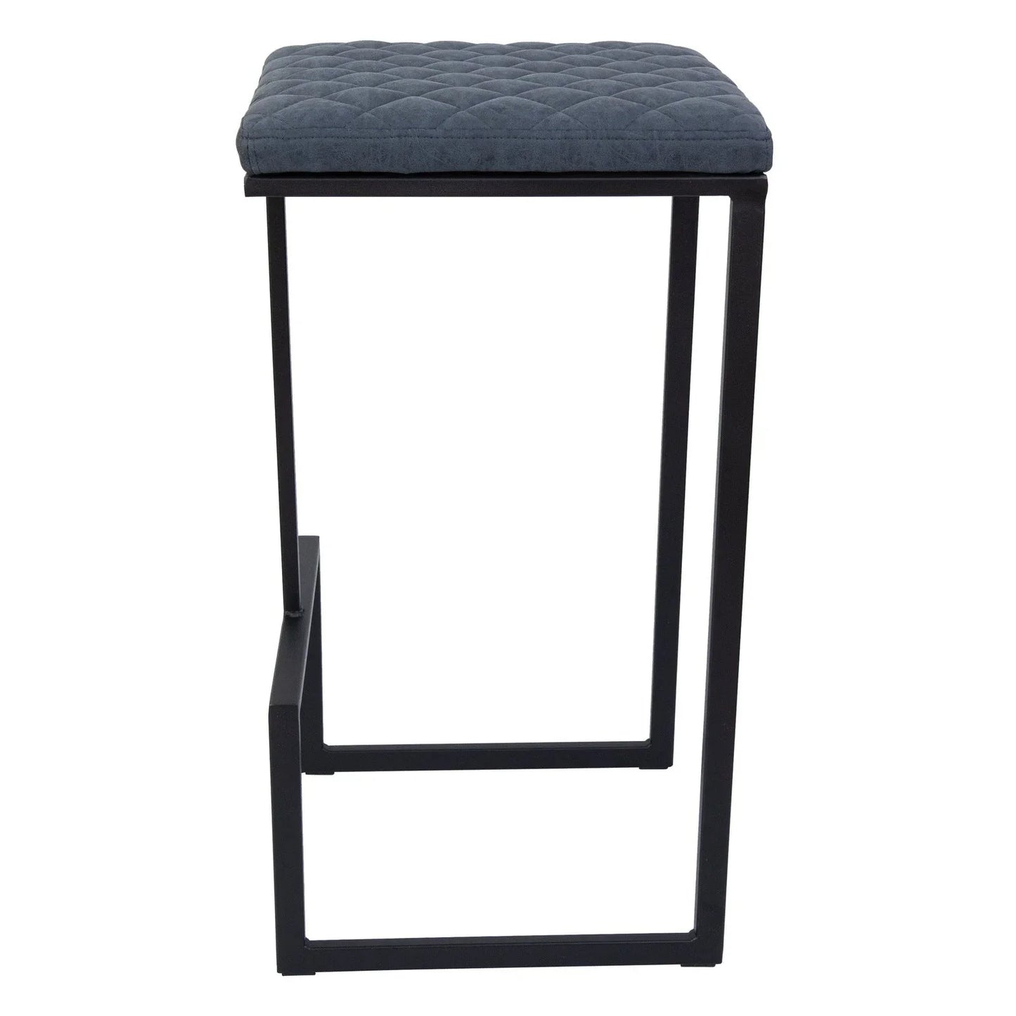 Quincy Quilted Stitched Leather Bar Stools With Metal Frame - Elax Furniture