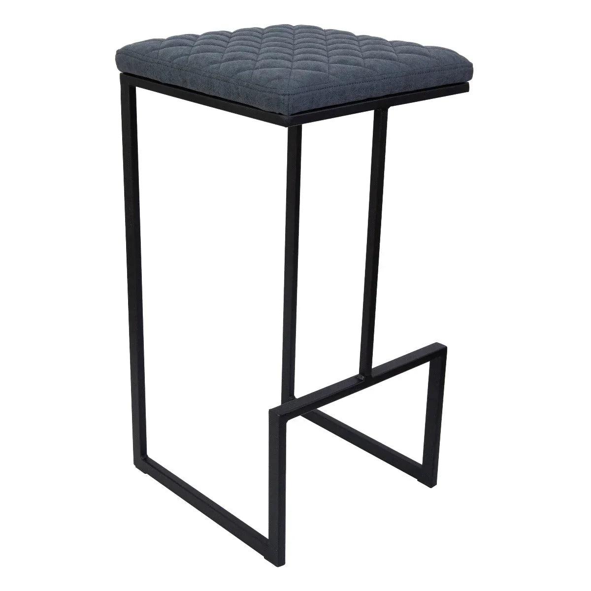 Quincy Quilted Stitched Leather Bar Stools With Metal Frame - Elax Furniture