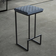 Quincy Quilted Stitched Leather Bar Stools With Metal Frame - Elax Furniture