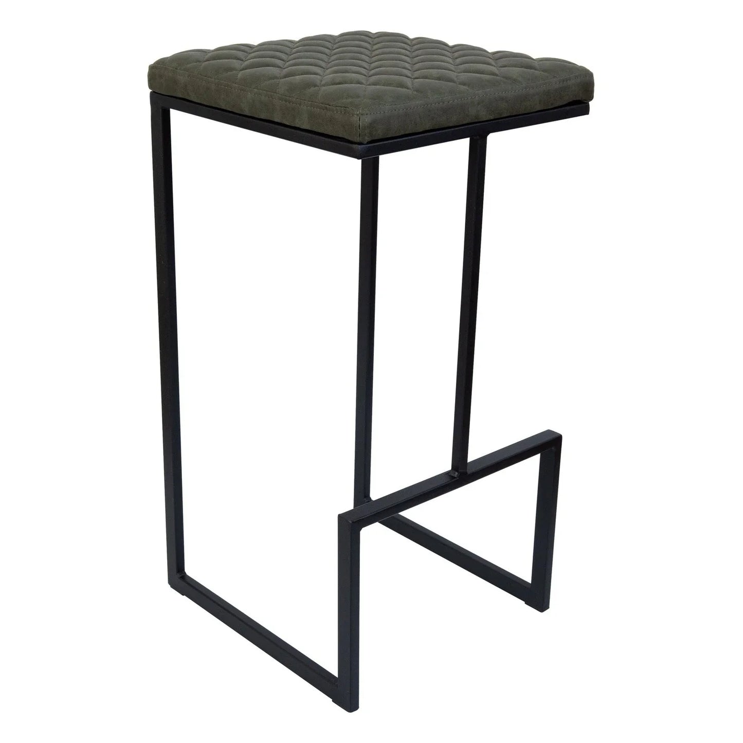 Quincy Leather Bar Stools With Metal Frame - Elax Furniture