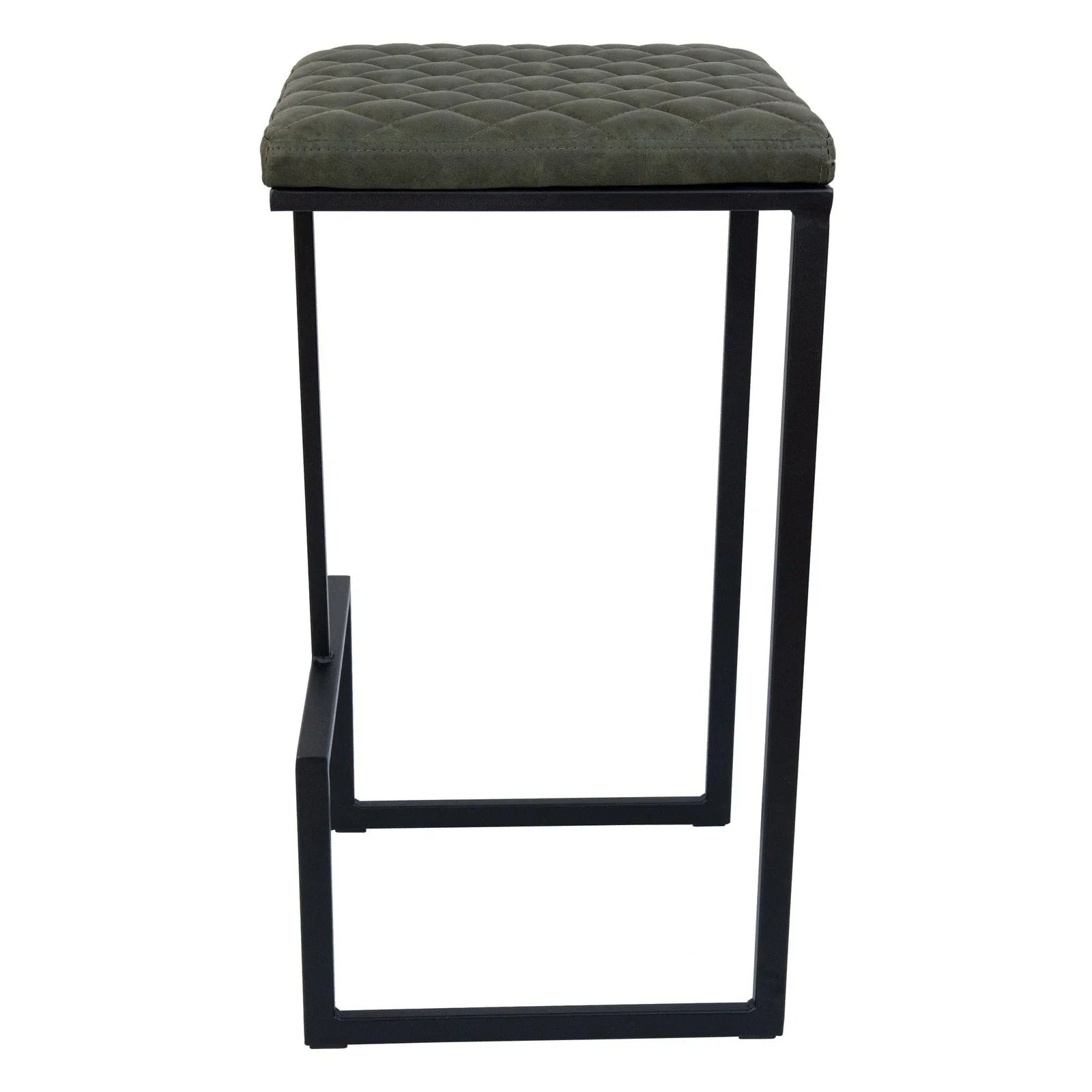 Quincy Leather Bar Stools With Metal Frame - Elax Furniture