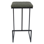 Quincy Quilted Stitched Leather Bar Stools With Metal Frame - Elax Furniture