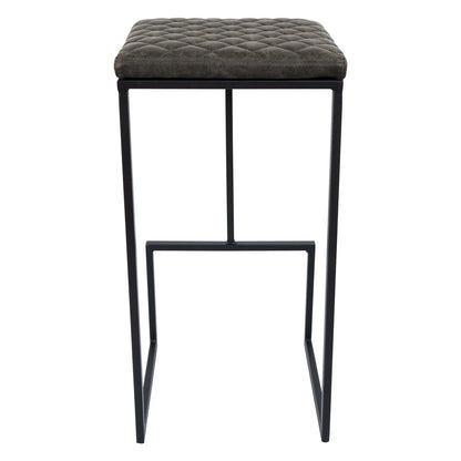 Quincy Leather Bar Stools With Metal Frame - Elax Furniture