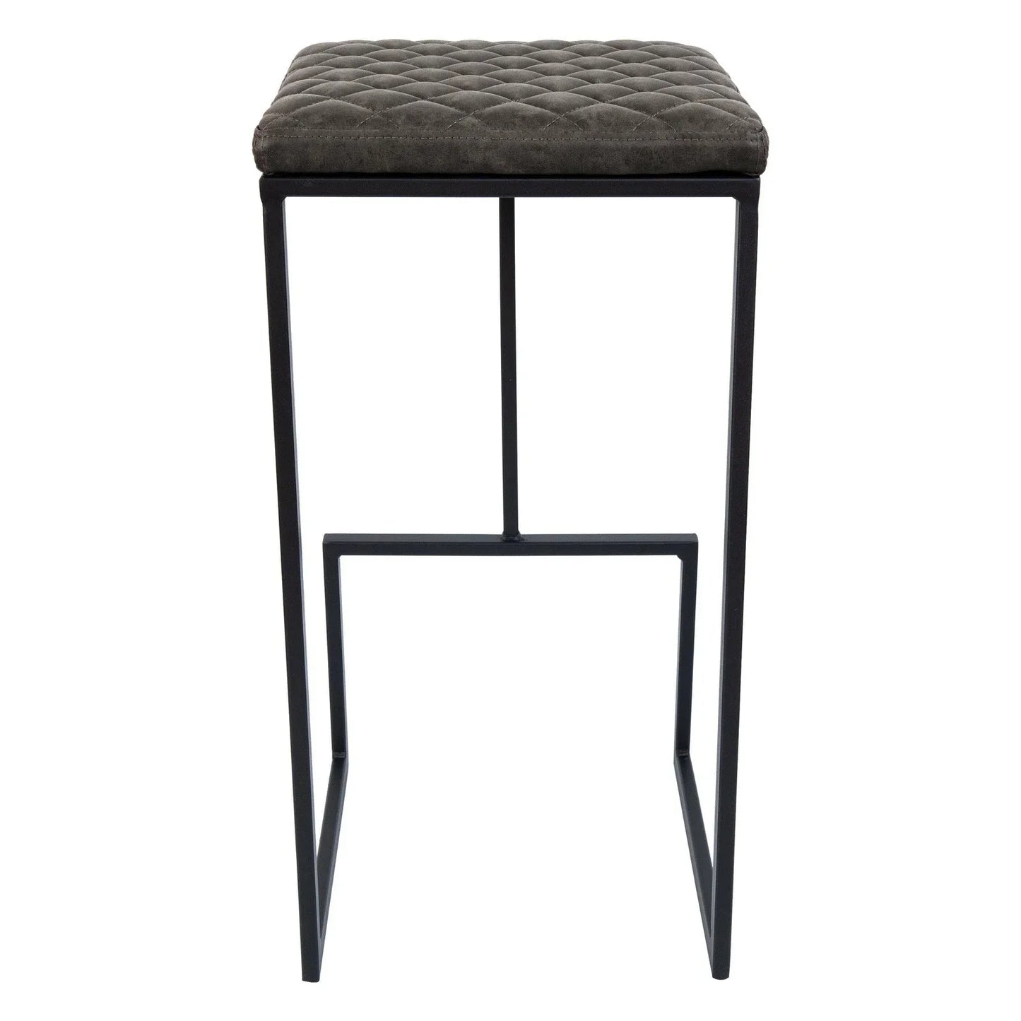 Quincy Quilted Stitched Leather Bar Stools With Metal Frame - Elax Furniture
