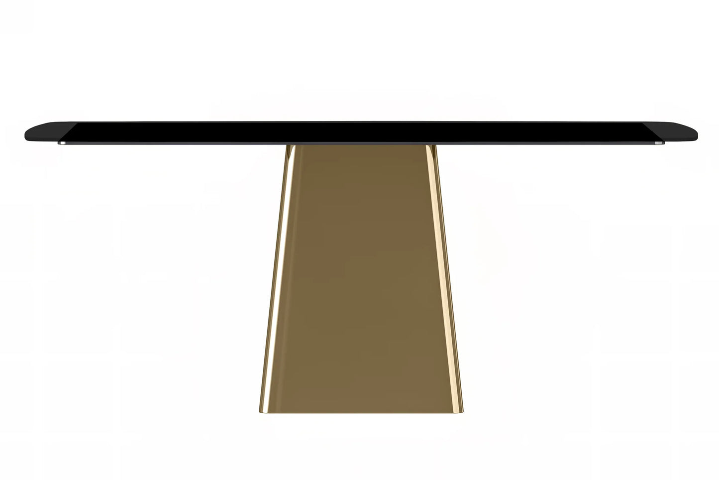 Quinix Rectangular Dining Table with Sintered Stone or Glass Rectangular Top and Gold Stainless Steel Base - Elax Furniture