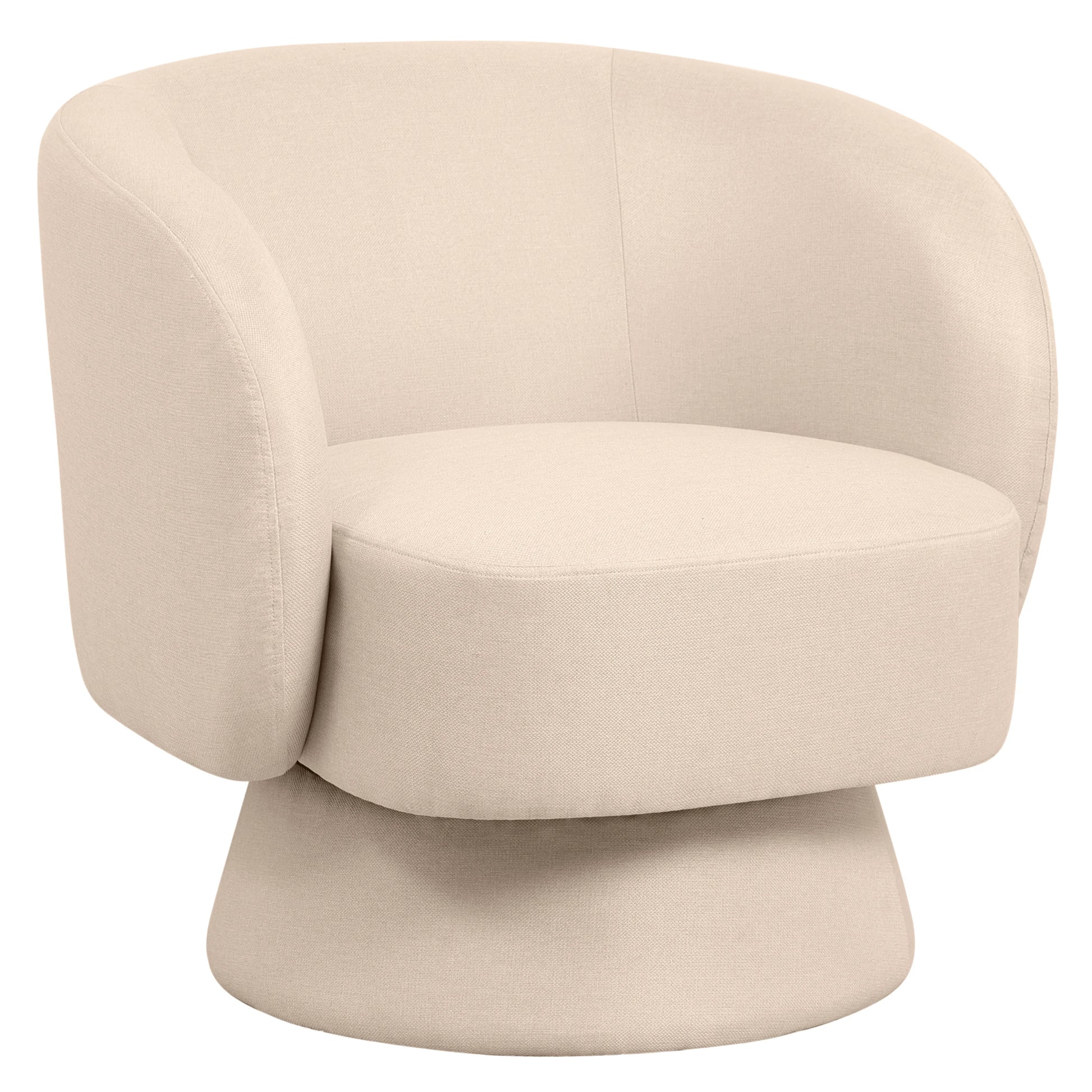 Raze Accent Chair Upholstered in Boucle/Linen/Velvet Armchair with Removable Round Base - Elax Furniture