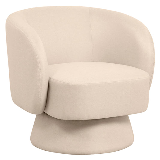 Raze Accent Chair Upholstered in Boucle/Linen/Velvet Armchair with Removable Round Base - Elax Furniture