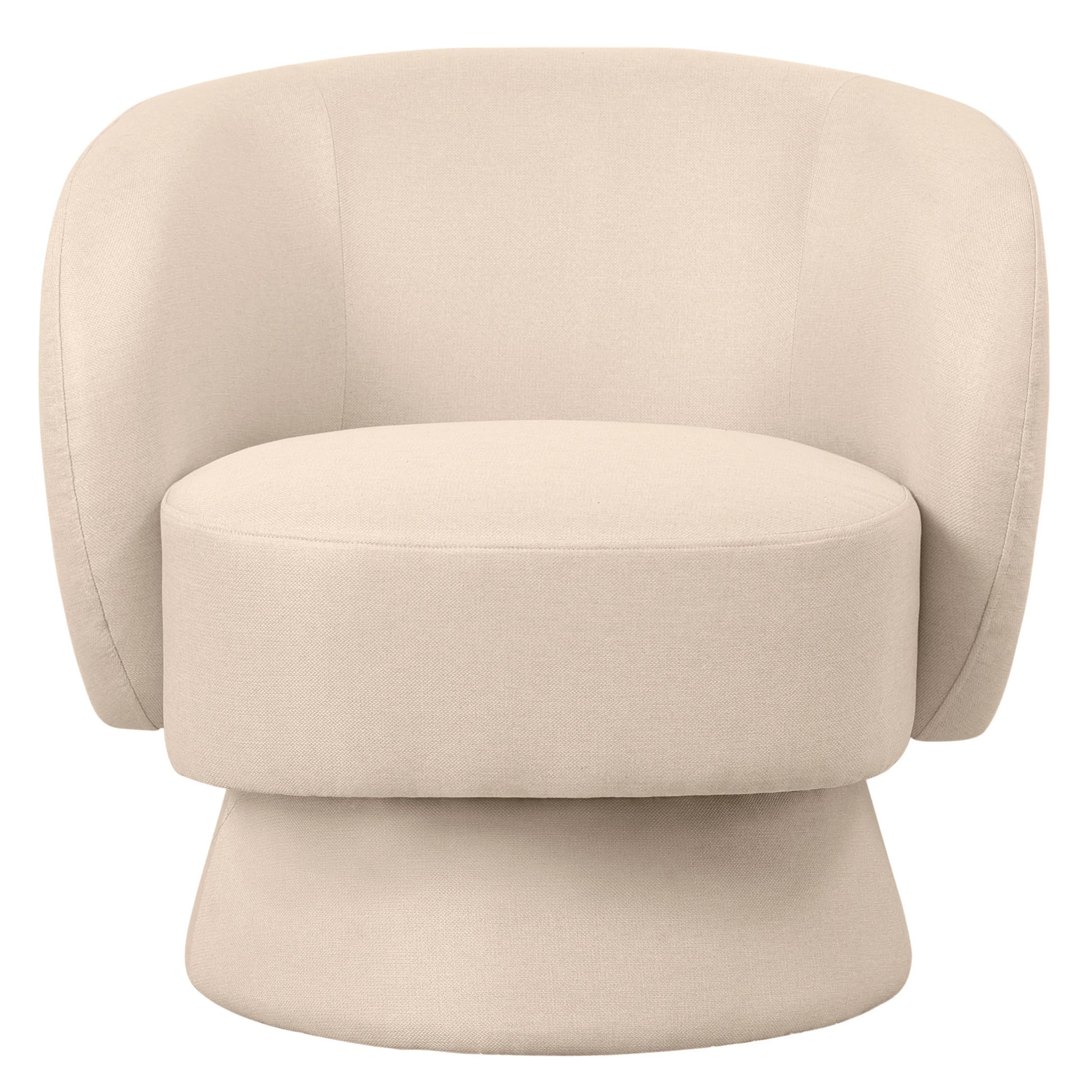 Raze Accent Chair Upholstered in Boucle/Linen/Velvet Armchair with Removable Round Base - Elax Furniture