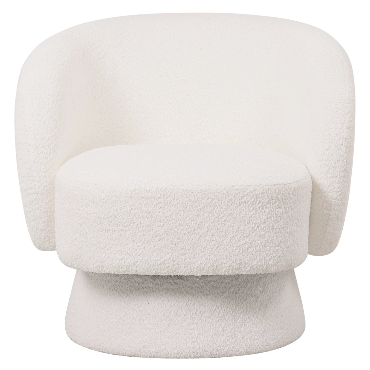 Raze Accent Chair Upholstered in Boucle/Linen/Velvet Armchair with Removable Round Base - Elax Furniture