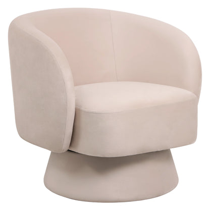 Raze Accent Chair Upholstered in Boucle/Linen/Velvet Armchair with Removable Round Base - Elax Furniture