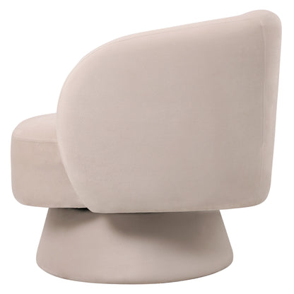 Raze Accent Chair Upholstered in Boucle/Linen/Velvet Armchair with Removable Round Base - Elax Furniture