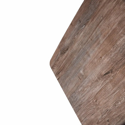 Ravenna 6-Piece Dining Set with 63" Rectangular Dining Table in Rustic Grey and 5 Leather Dining Chairs - Elax Furniture