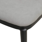 Ravenna 6-Piece Dining Set with 63" Rectangular Dining Table in Rustic Grey and 5 Leather Dining Chairs - Elax Furniture