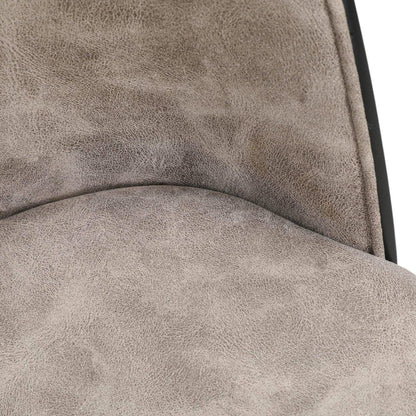 Ravenna 6-Piece Dining Set with 63" Rectangular Dining Table in Rustic Grey and 5 Leather Dining Chairs - Elax Furniture