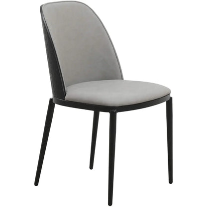 Ravenna 6-Piece Dining Set with 63" Rectangular Dining Table in Rustic Grey and 5 Leather Dining Chairs - Elax Furniture