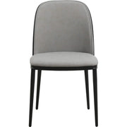 Ravenna 6-Piece Dining Set with 63" Rectangular Dining Table in Rustic Grey and 5 Leather Dining Chairs - Elax Furniture