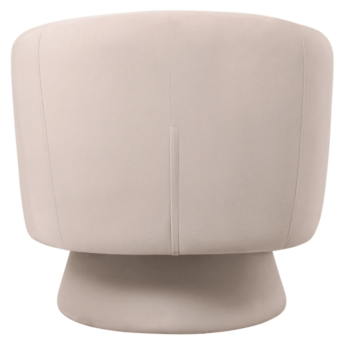 Raze Accent Chair Upholstered in Boucle/Linen/Velvet Armchair with Removable Round Base Beige Velvet Accent Chair Leisuremod